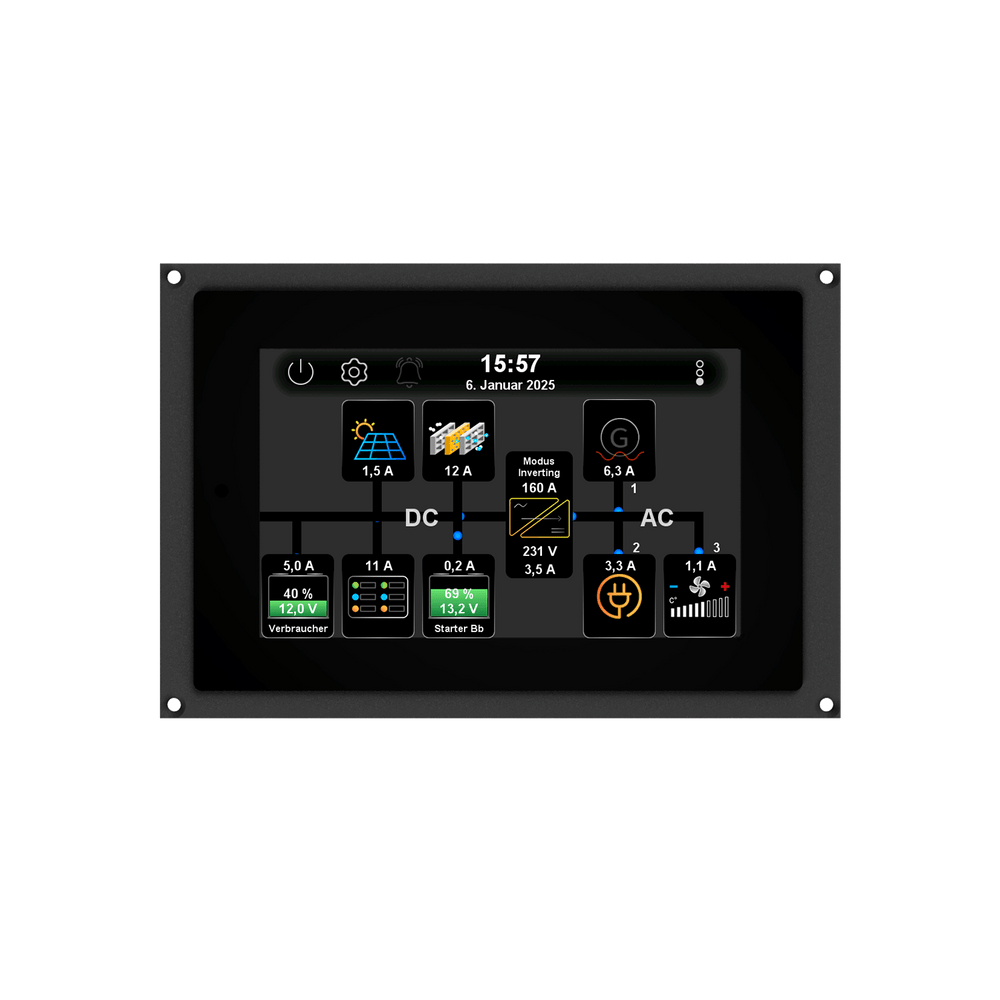 Philippi P-BUS System Monitor PSL, Hauptansicht 5 Zoll Touchscreen