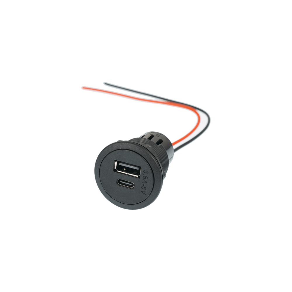 USB Einbau-Doppel-Ladesteckdose USB C/A