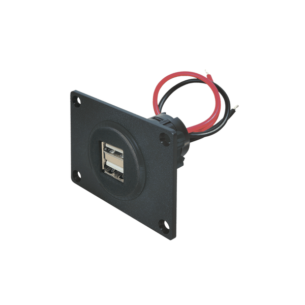 Montageplatte für USB- und Power-Steckdose