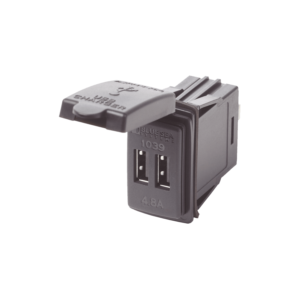 Blue Sea Systems USB Doppel-Ladesteckdose mit Gummikappe