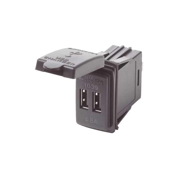 Blue Sea Systems USB Doppel-Ladesteckdose mit Gummikappe