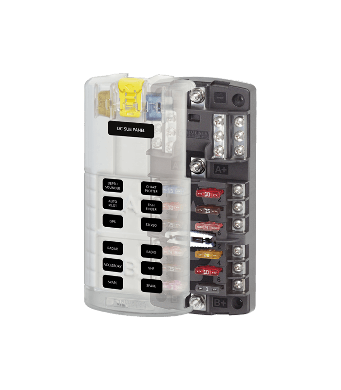 Porte-fusibles pour 2x 6 circuits électriques