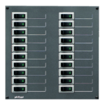Graue Schalttafel mit 20 Wippschaltern
