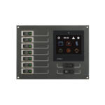 Schalttafel mit 7 Wippschaltern und Display