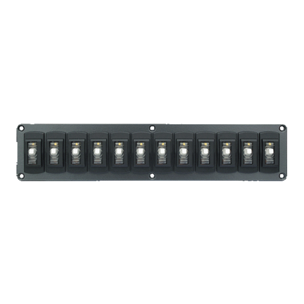 Watertight panel with 12 circuit breakers 10 A